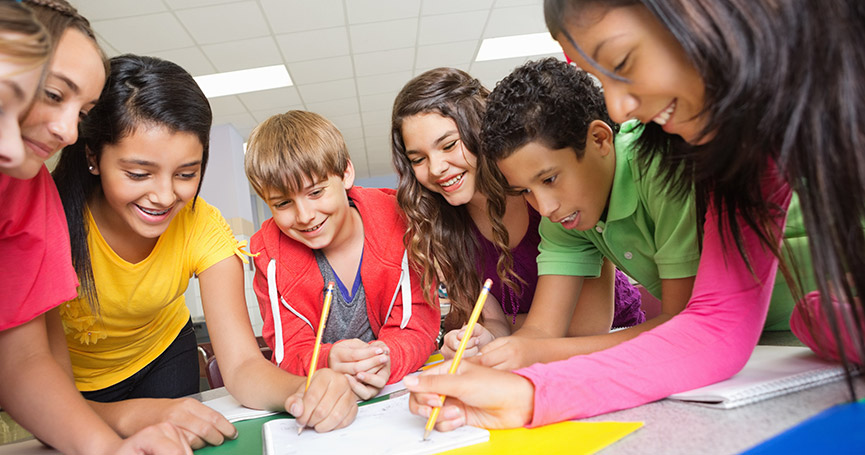 Kids Writing Down Information